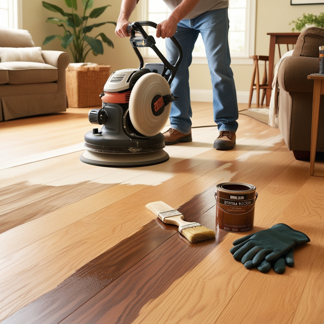 How do I refinish hardwood floors on my own?