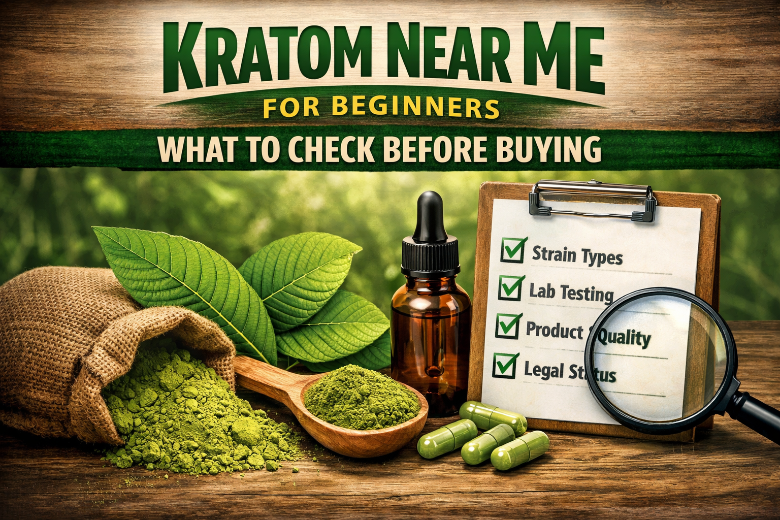 Kratom Near Me for Beginners – What to Check Before Buying