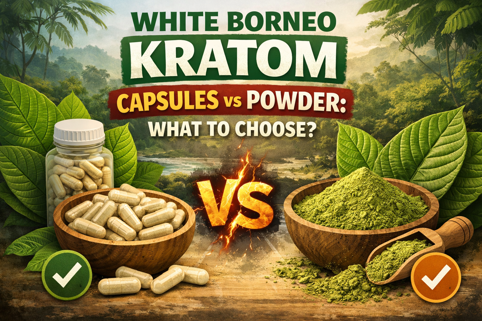 White Borneo Kratom Capsules vs Powder: What to Choose